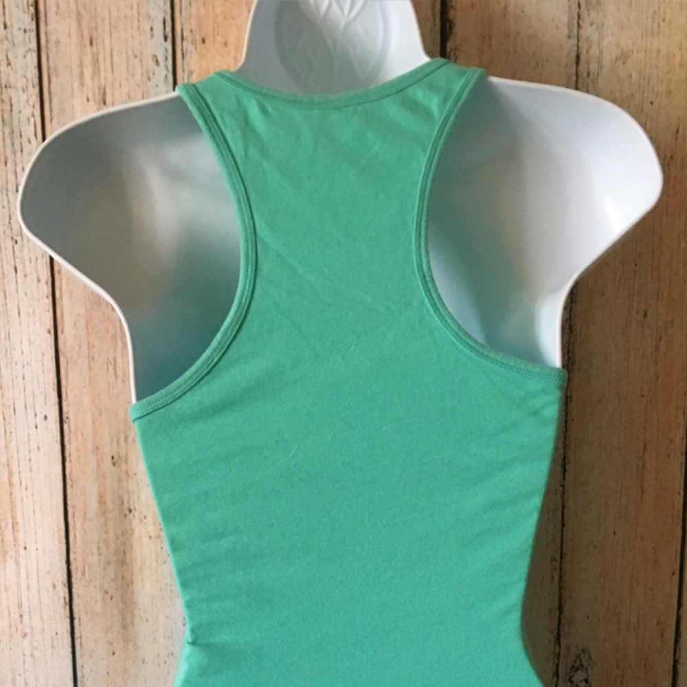Tank Top Racer Light Green Back T-Shirt - Picture 2 of 2